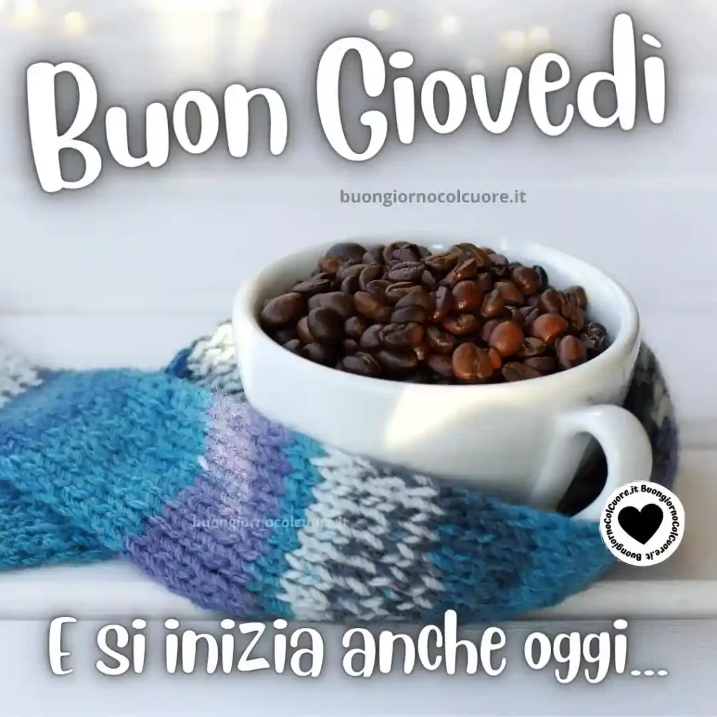 E si inizia anche oggi una nuova giornata! Buon Giovedì!