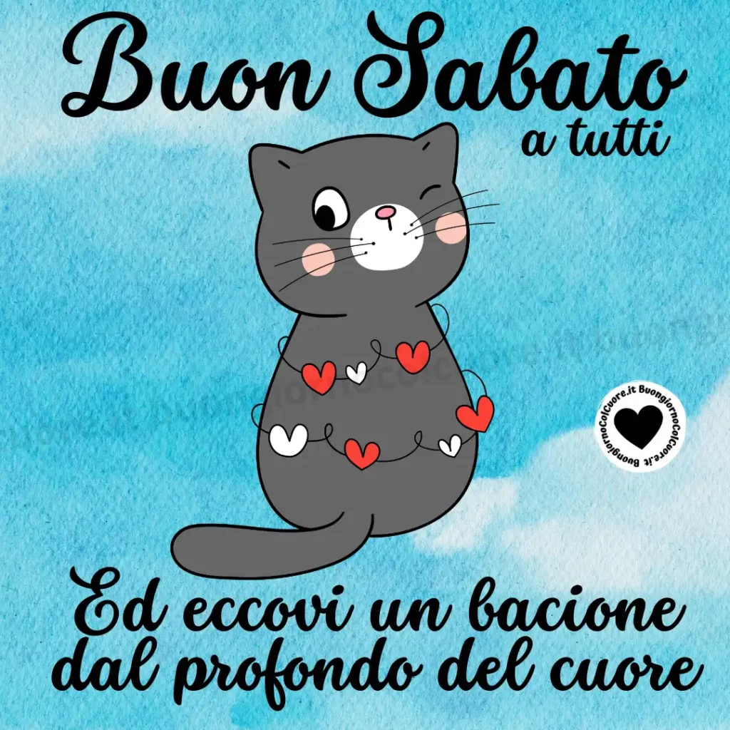 Ed ecco il mio bacio del buongiorno dal cuore. Buon Sabato!