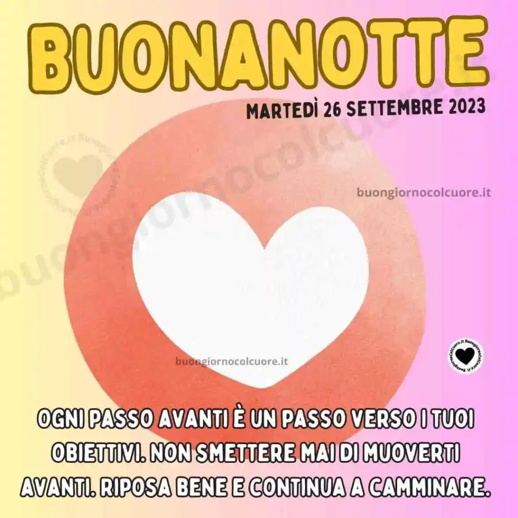 Buonanotte 26 Settembre 2023