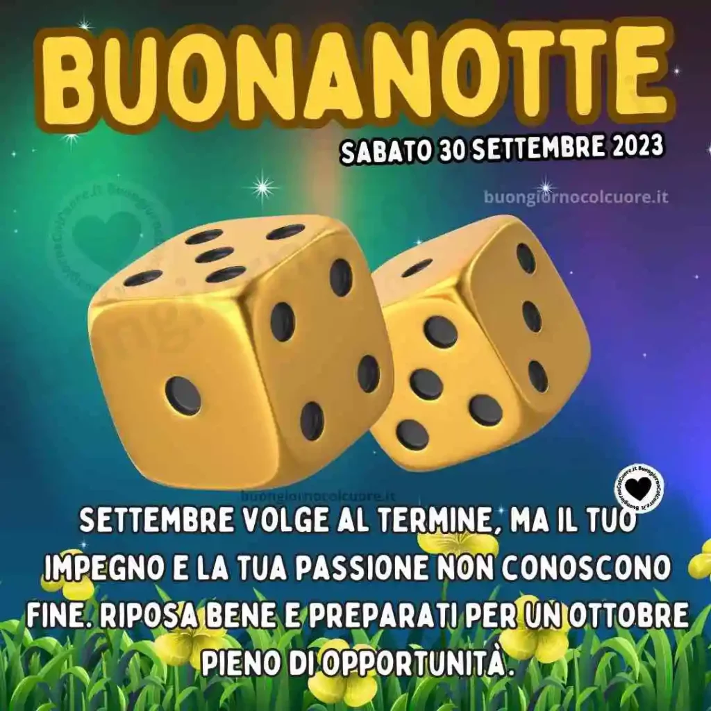 Buonanotte 30 Settembre 2023