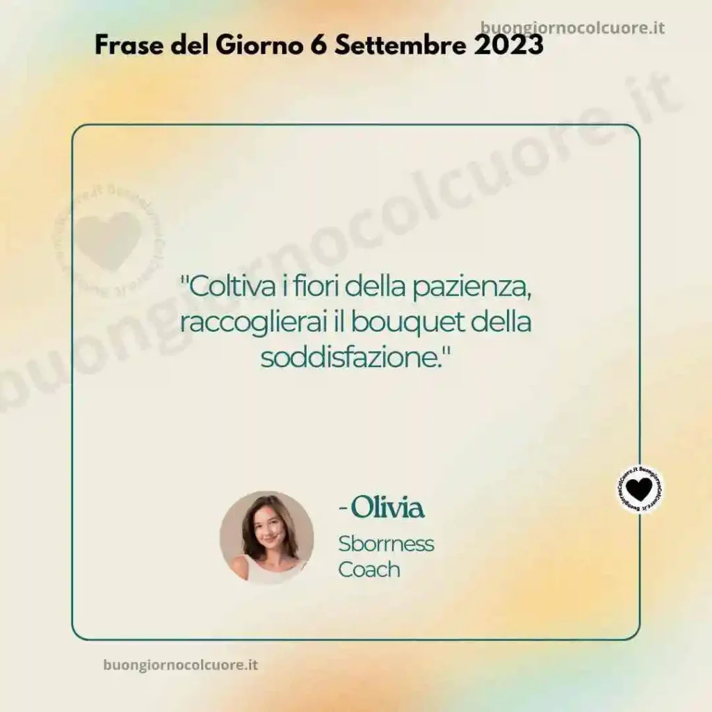 Frase del Giorno 6 Settembre 2023