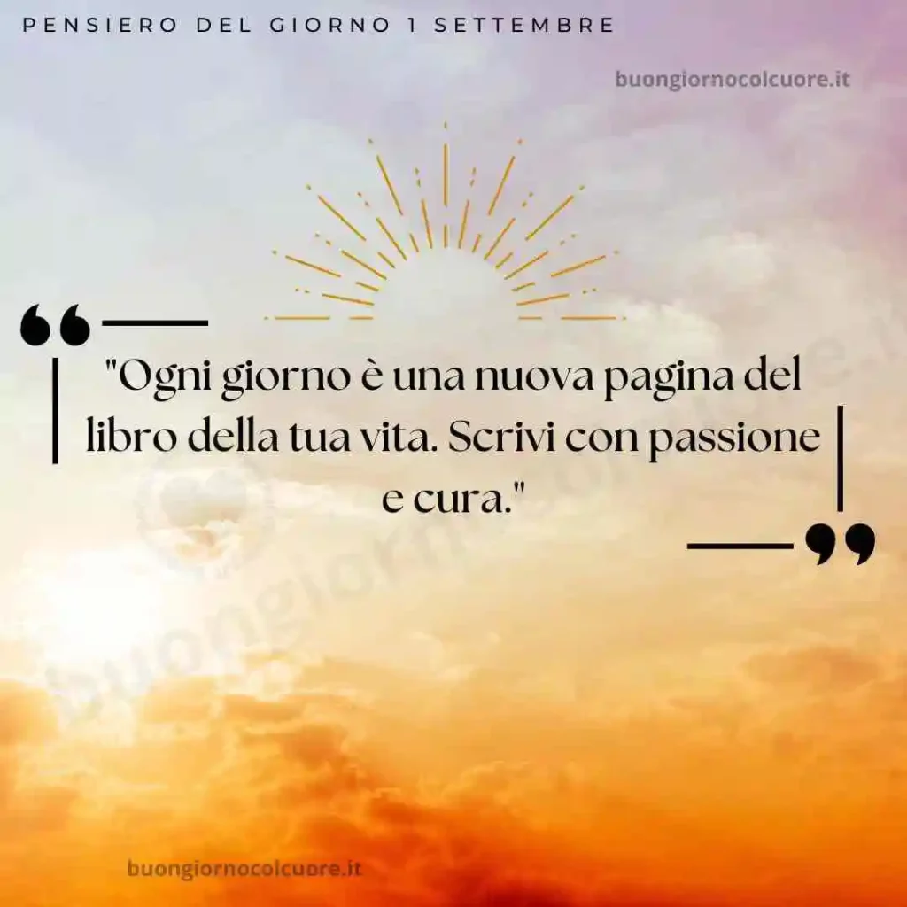 Pensiero del Giorno 1 Settembre 2023