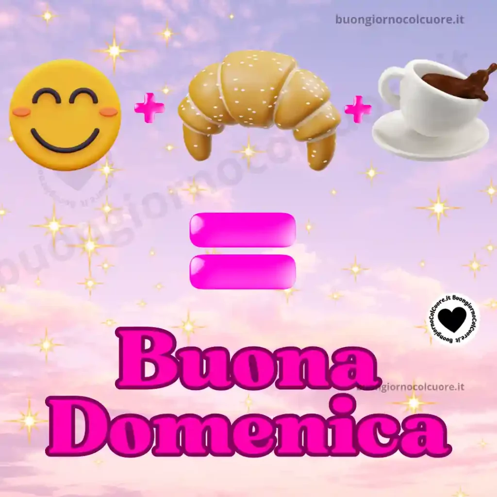 Un sorriso, un cornetto ed un caffè ed ecco la Buona Domenica tutta per te!