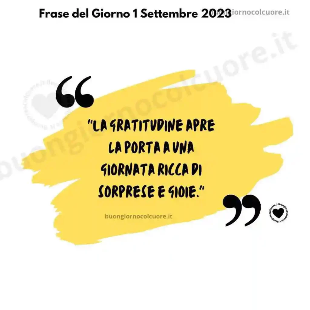 Frase del Giorno 1 Settembre 2023